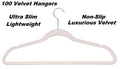 100 Beige Space Saving Velvet Coat Hangers