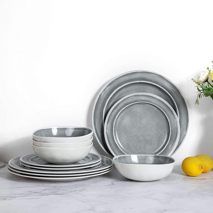 12pcs Dinnerware Set for 4 (Indoor and Outdoor use)