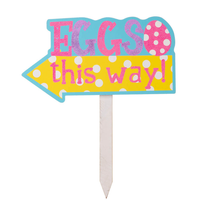 14"H Easter Wooden Path Sign, Set of 3