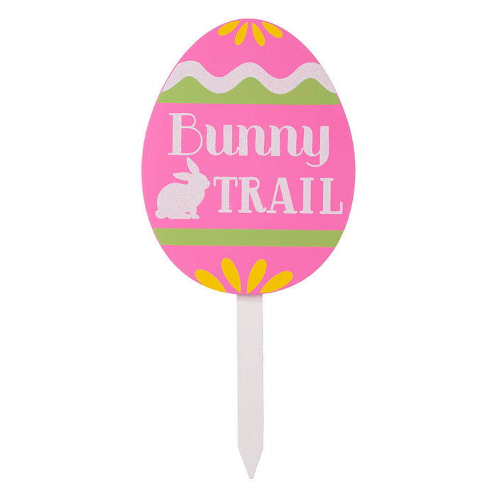 15"H Wooden Easter Egg Yard Stake, Set of 3