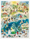 17"x22" German Advent Calendar - Fritz Baumgarten - Four Seasons