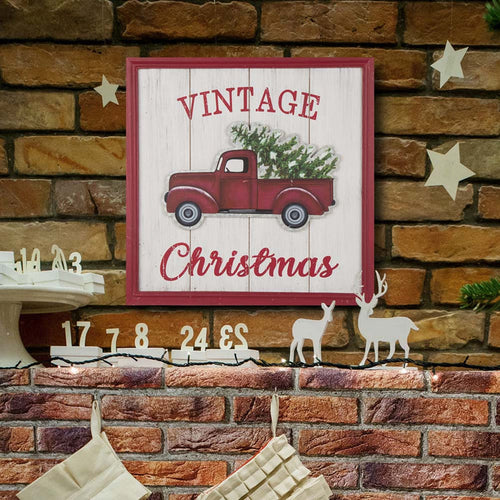 18.00"L Wooden Truck Wall Décor