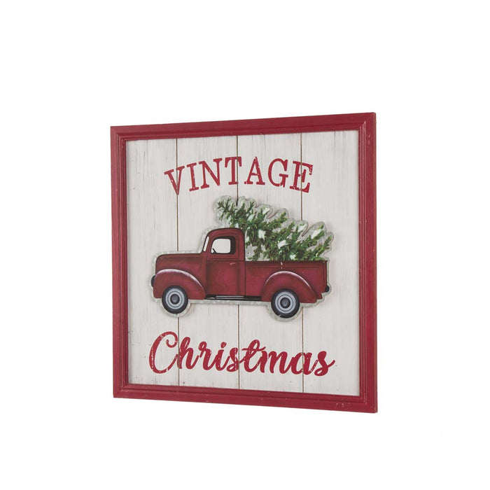 18.00"L Wooden Truck Wall Décor