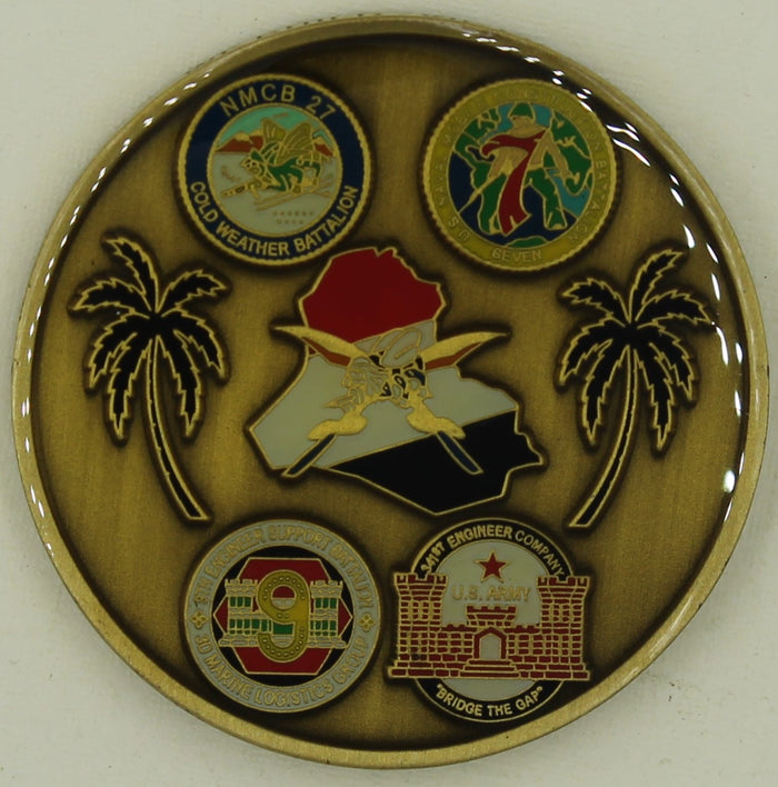 1st Naval Construction Reg Op Iraqi Freedom 08-09 Seabee/CB Challenge Coin