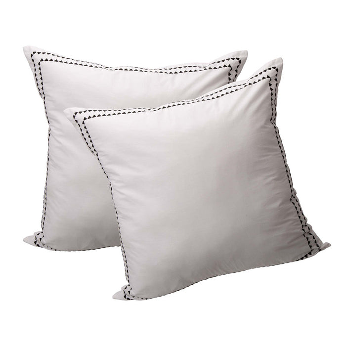 2 Pack Rhythmic Melody Cotton Euro sham Cover