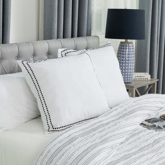 2 Pack Rhythmic Melody Cotton Euro sham Cover