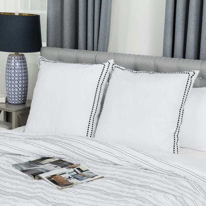 2 Pack Rhythmic Melody Cotton Euro sham Cover