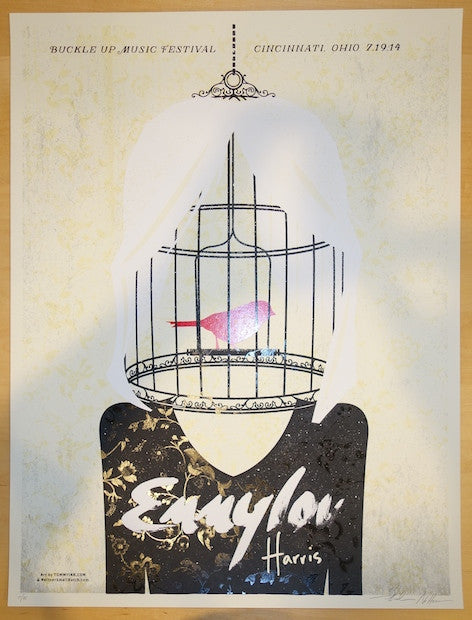 2014 Emmylou Harris - Cincinnati Concert Poster by Tommy Sheehan