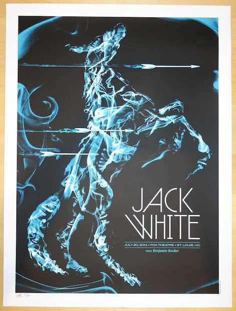 2014 Jack White - St. Louis Concert Poster by Todd Slater