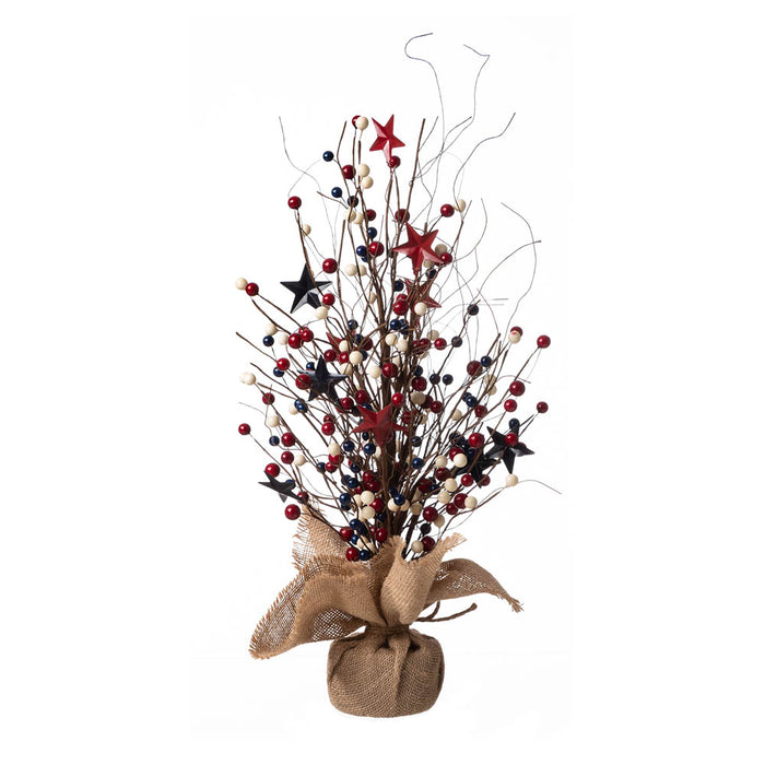 20"H Americana Berry Table Tree