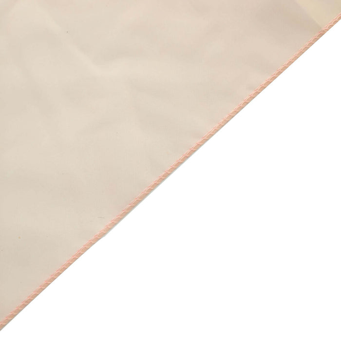 Clear plastic pouch with pink stitching detail