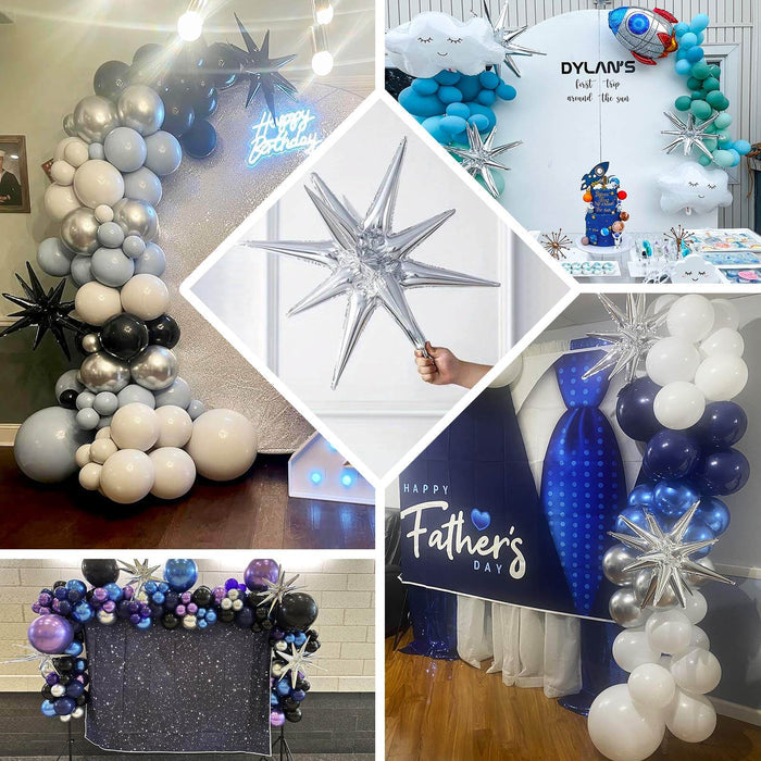 Colorful balloon decorations for birthday and Father's Day celebrations.