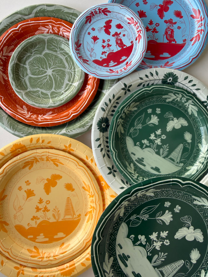 Mini Bunny Green Melissa's Garden Cabbage Plates - 8 pack