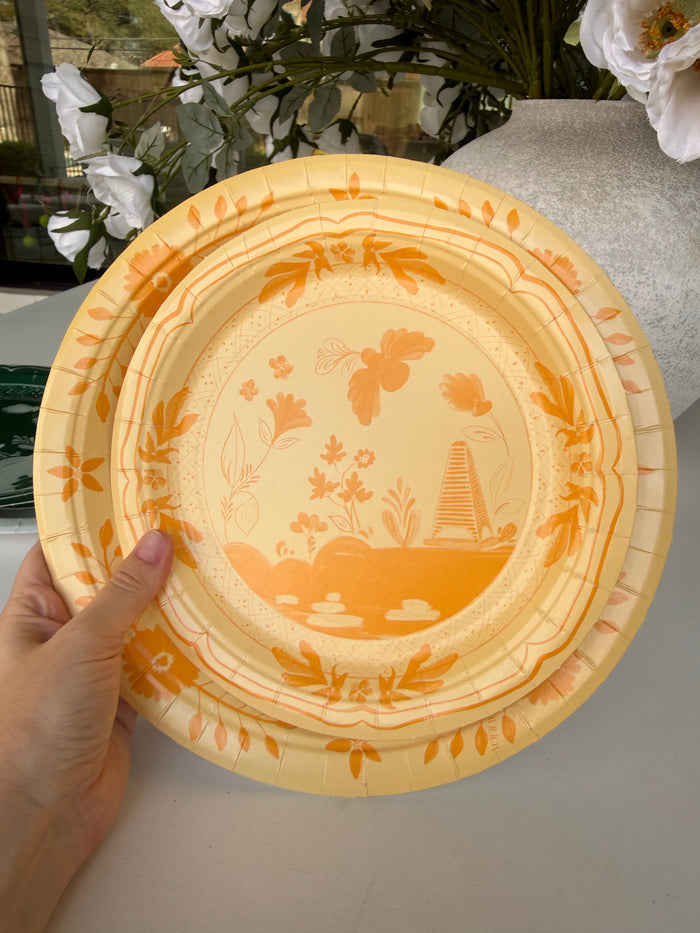 Butter and Golden Daisy Josephine Dinner Plates - 8 pack