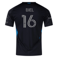 adidas Pep Biel Charlotte FC Authentic Away Jersey 25/26 (Black) | SoccerWearhouse