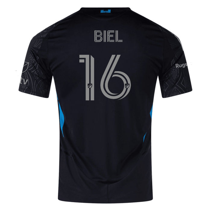 adidas Pep Biel Charlotte FC Authentic Away Jersey 25/26 (Black) | SoccerWearhouse