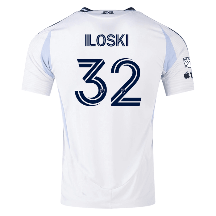 adidas San Diego FC Authentic Milan Iloski Away Jersey 25/26 w/ MLS & Apple Patch (White) | SoccerWearhouse