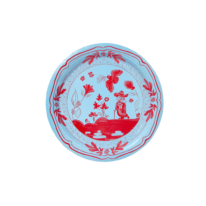 AE's Oxford Wild Man Blue and Red Dessert Collegiate Paper Plates - 50 Pack