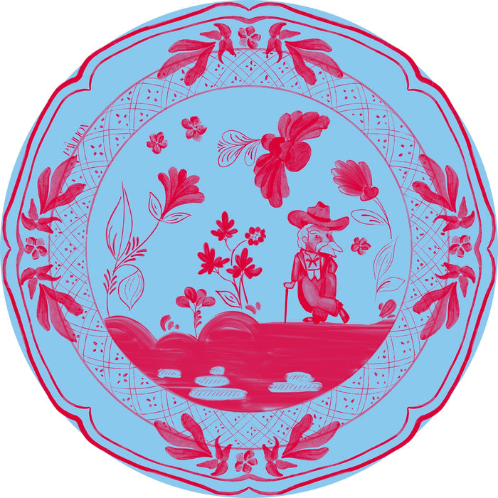 AE's Oxford Wild Man Blue and Red Dessert Collegiate Paper Plates - 50 Pack