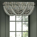 Alina Dusty Teal Waterfall Window Valance Window Valances By J. Queen New York