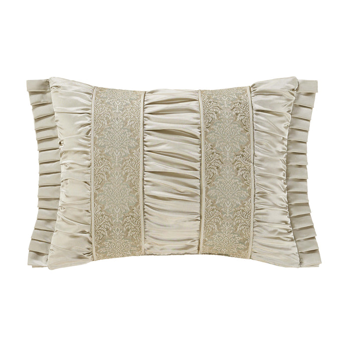 Anastasia Aqua Boudoir Decorative Throw Pillow 20" x 15" Throw Pillows By J. Queen New York