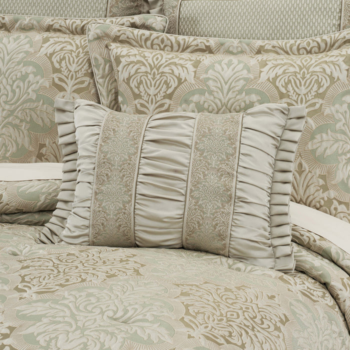 Anastasia Aqua Boudoir Decorative Throw Pillow 20" x 15" Throw Pillows By J. Queen New York