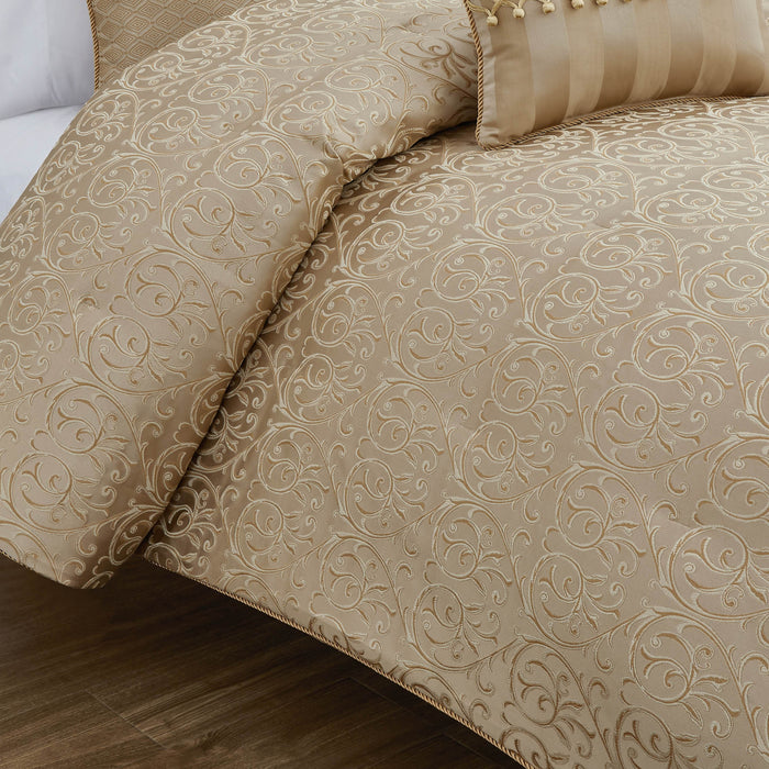 Anya Gold 3 Piece Comforter Set Comforter Sets By Waterford