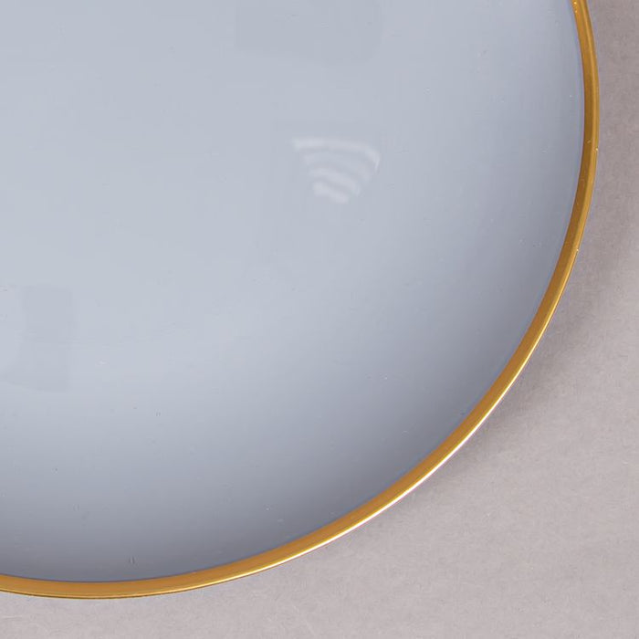 ARDA ATLAS HAND PAINTED GLASS DINNER  PLATE D28CM  MATT GOLD/PASTEL GREY (202016094)