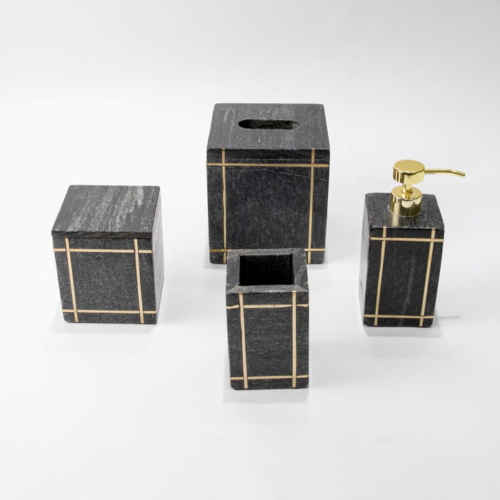 AS-8PCS BATHROOM SET DARK GREY/NTRL (264846585)