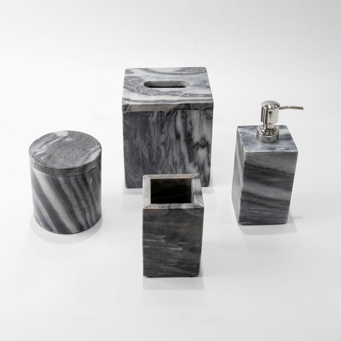 AS-8PCS BATHROOM SET GREY/NTRL (264846581)