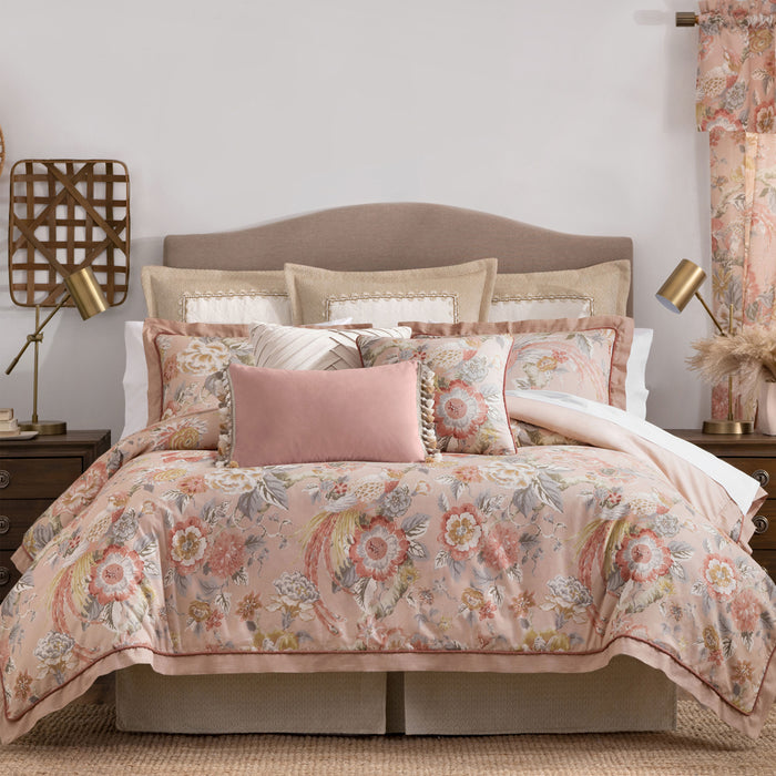 Audrey Blush Red 4 Piece Comforter Set Comforter Sets By P/Kaufmann