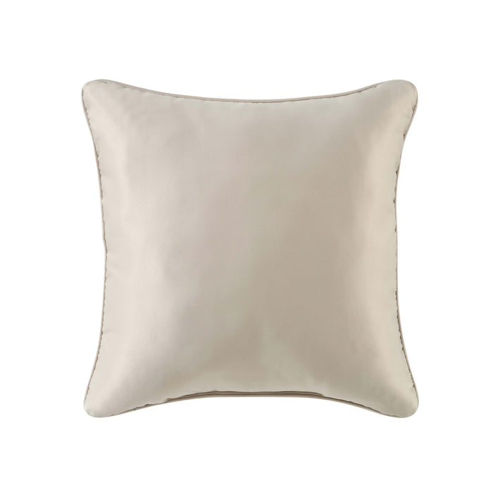 Avenue Almond Square Decorative Throw Pillow 18" x 18" Throw Pillows By J. Queen New York