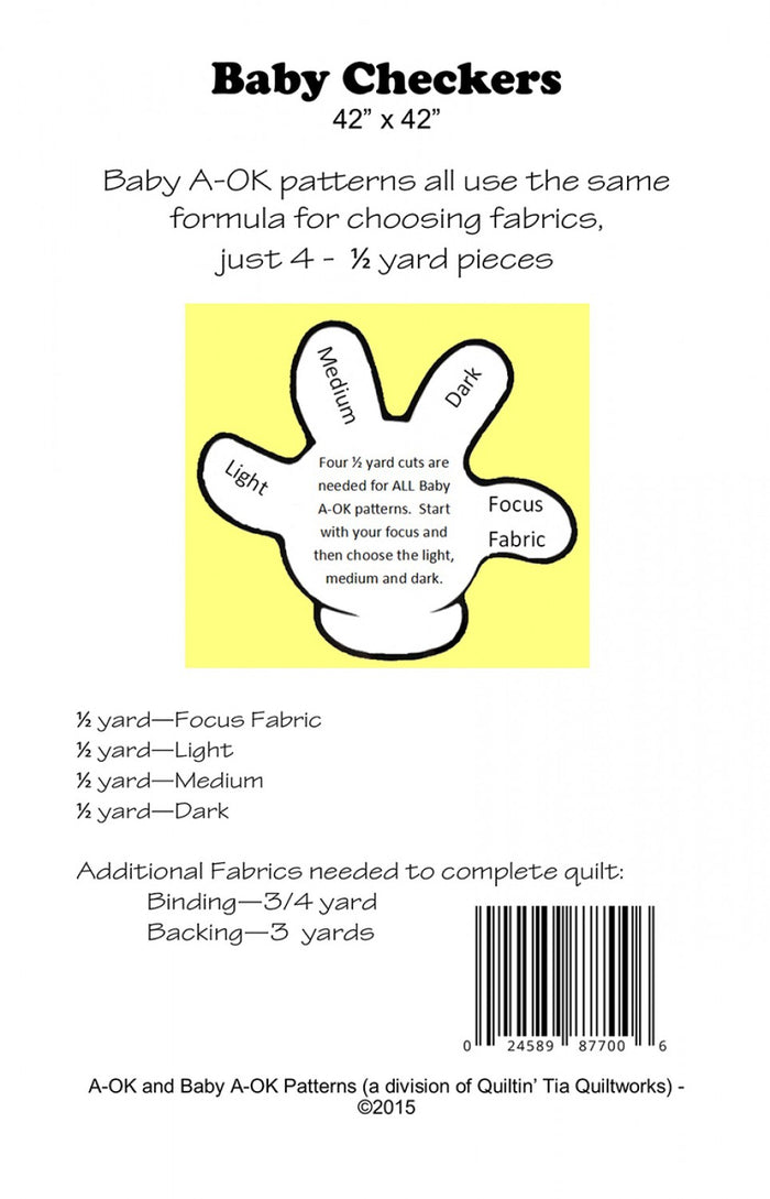 BABY CHECKERS PATTERN A-OK
