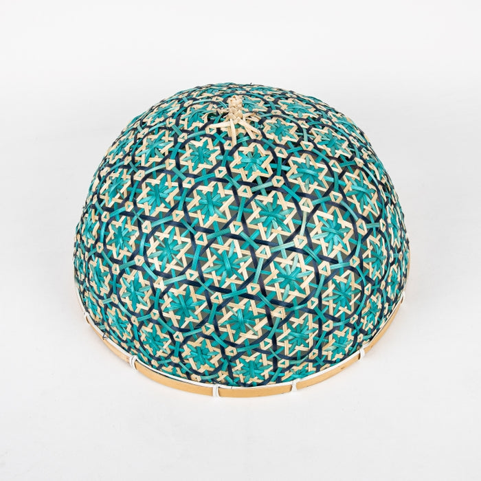 BAMBOO WOVEN NTRL FOOD COVER BLUE/TEAL (202044557)