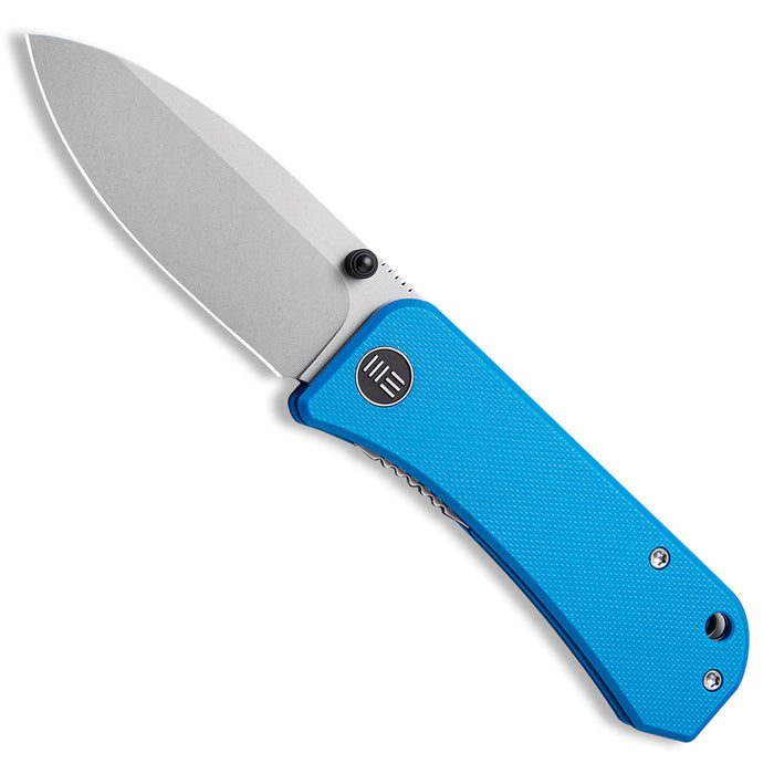 Banter Pocket Knife in Ben Blue G10 with S35VN steel, open blade, isolated product shot
