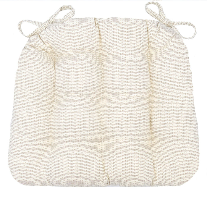 basket weave pattern dining chair cushion