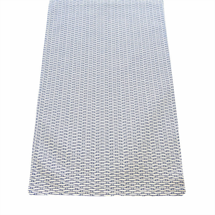 Basketweave Navy 72" Table Runner - Rectangle - Hemmed