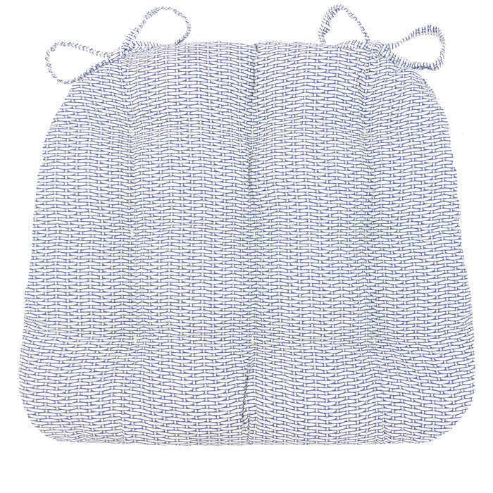 navy basketweave dining chair cushions - barnett home decor