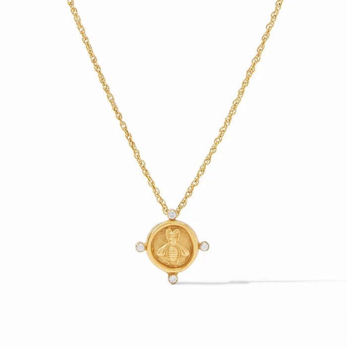 Julie Vos Bee Cameo Solitaire Necklace- La Petite Maison