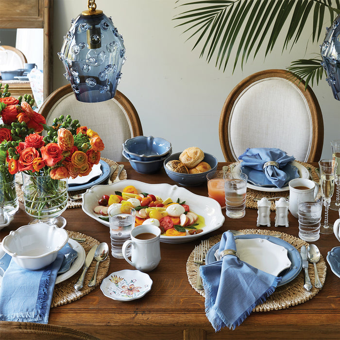 Juliska Berry & Thread dinner plate chambray