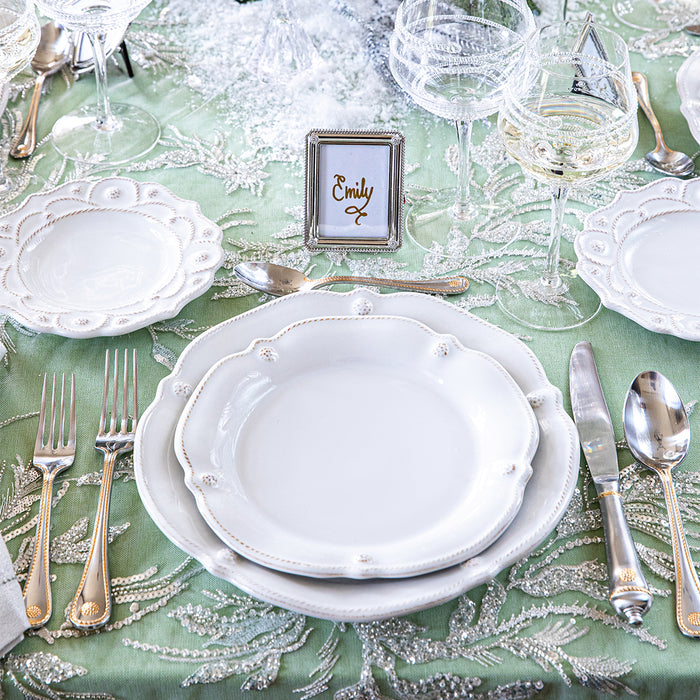 Juliska Berry Thread flared dinner plate whitewash