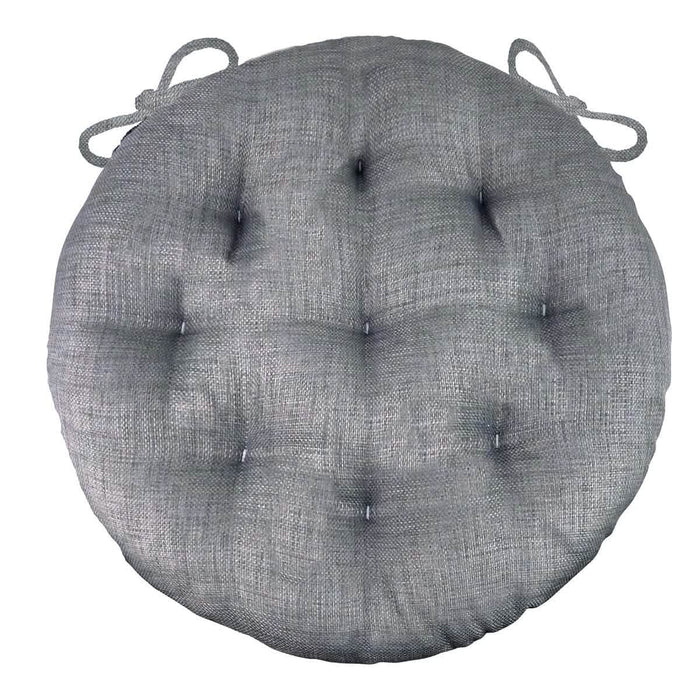 Rave Grey Round Bistro Chair Pad - 16" | Barnett Home Decor