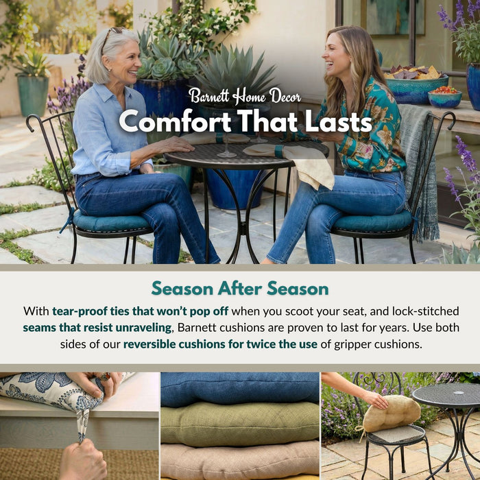 Bistro Chair Cushion - Rave Indigo Blue - 16" Round Chair Cushion - Indoor / Outdoor