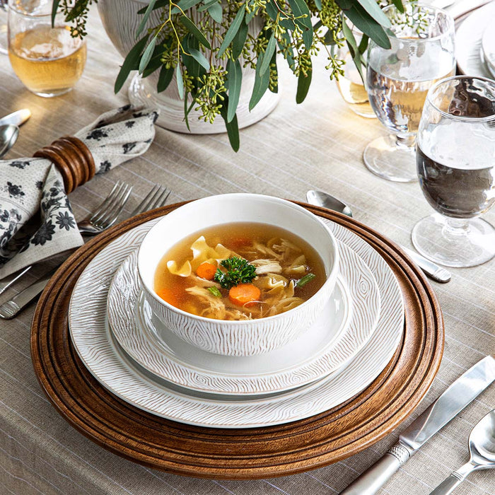 Juliska Blenheim Oak Dinner Plate, Whitewash