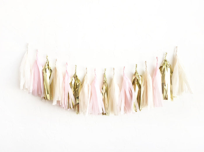 Blush & Gold Tassel Garland