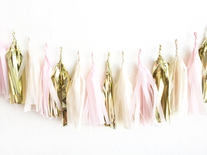 Blush & Gold Tassel Garland