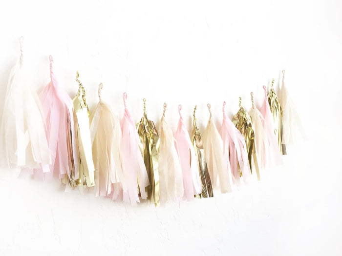 Blush & Gold Tassel Garland