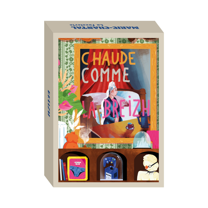 A vibrant illustrated box from Marie-Chantal features a woman in bed and playful objects under the text "CHAUDE COMME LA BREIZH." This unique Dame Jeanne 99 piece jigsaw puzzle is proudly made in France.
