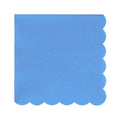 blue napkins scallop edge