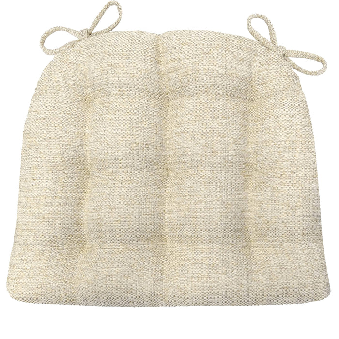 Brisbane Natural Dining Chair Cushions - Barnett Home Decor - Ivory & Pearl - Beige Tan